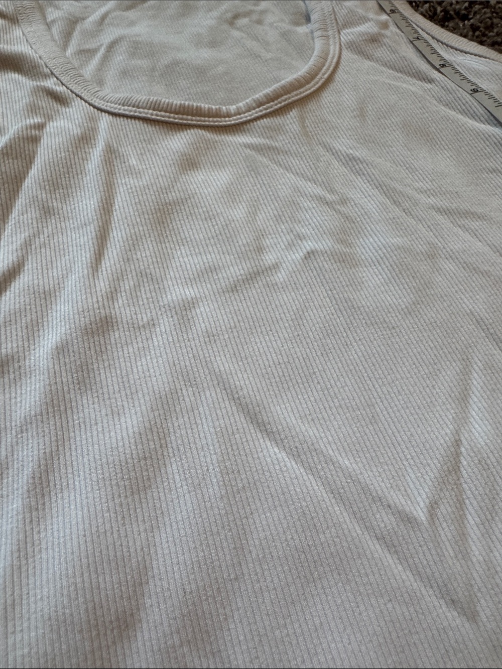 Athleta Bright White Signature Rib Scoop Tank NWOT - Picture 6 of 10